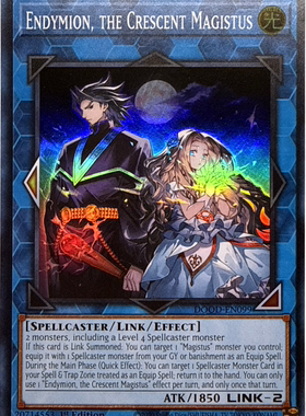 游戏王美英一刷DOOD-EN099 SR 圣月之魔导士 恩底弥翁 MT3