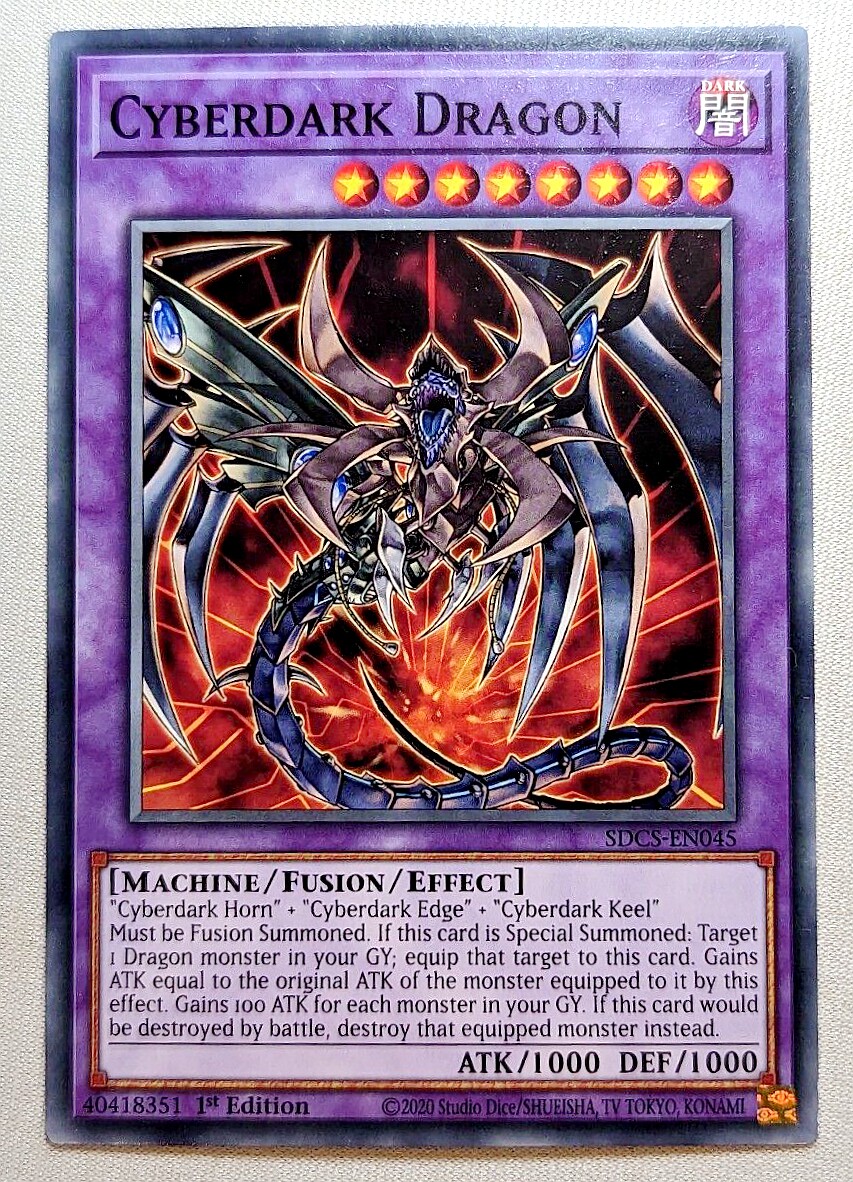 游戏王 美英一刷 sdcs-en045 n  铠黑龙-电子暗黑龙 a9a iq2