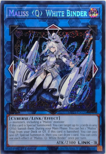 游戏王美英一刷MP25-EN058 SER魔丽丝王后白棋捆绑魔丽丝白LV2