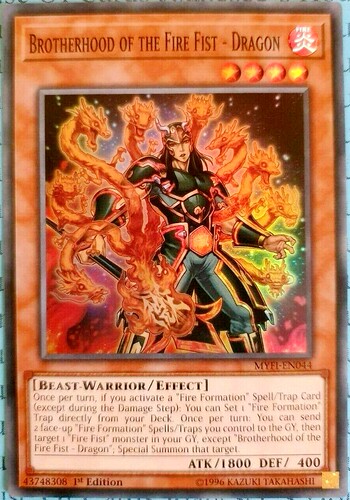 游戏王美英一刷 MYFI-EN044 SR 微炎星 龙史进