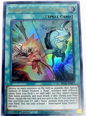 游戏王 美英一刷  brol-en075  UR  遭受妨碍的坏兽安眠 H8C LO3