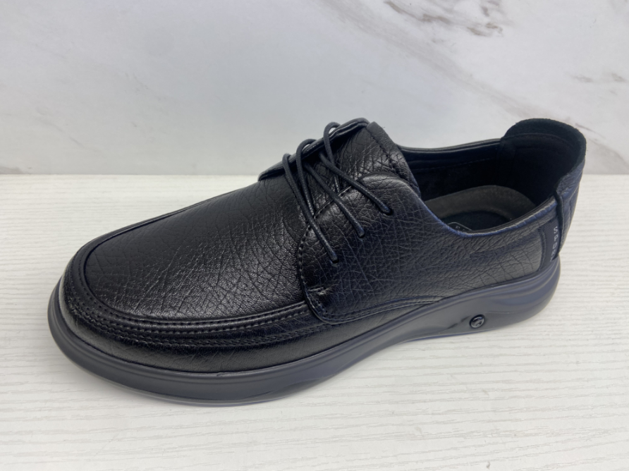 春秋男士套脚软底中老年休闲皮鞋