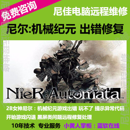 尼尔机械纪元游戏出错闪退黑屏