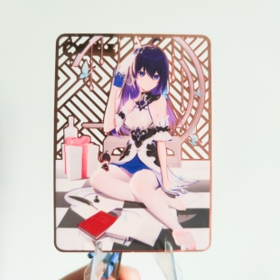 崩坏3 希儿 黑希 镂空金属卡 同人金属书签 复刻 创意小礼品