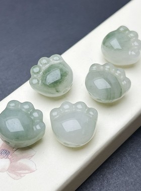 天然天山翠猫爪小配饰手工DIY搭配手串手链玉石吊坠挂件批发