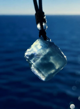 海蓝宝项链天然补水项链