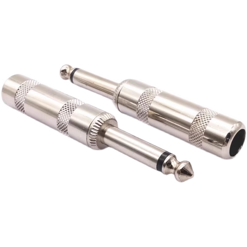 6.5插头6.35MM大两芯 6.5mm音频焊接头大二芯调音台话筒音箱插头