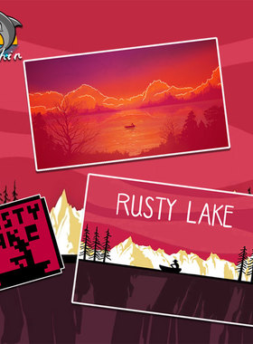 小众手游rustylake锈湖周边防水防晒反光汽车装饰贴纸手账素材