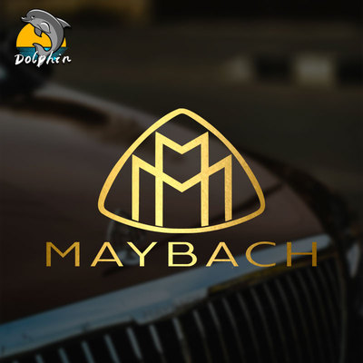 迈巴赫MAYBACH车标烫金三角窗反光车贴电动摩托车身后窗玻璃装饰