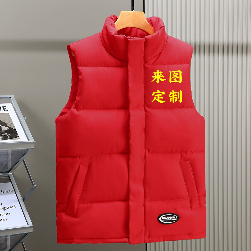 羽绒棉马甲定制印字LOGO秋冬加厚