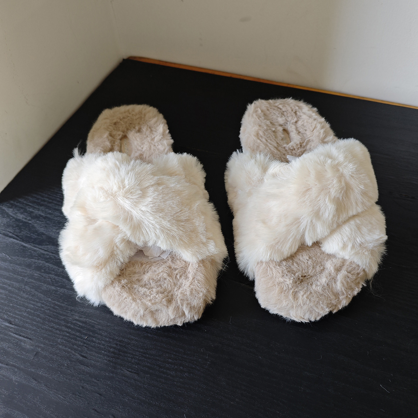 荷兰单~冬毛绒一字拖女平底舒适温暖外穿懒人毛毛鞋冬季居家拖鞋,女鞋,一字拖,淘宝优惠券,粉丝福利购,淘宝优惠卷