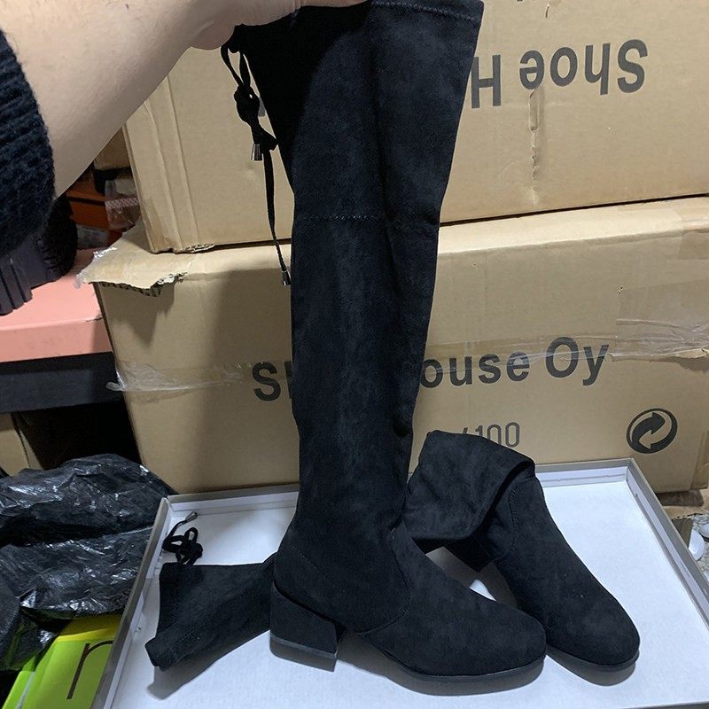 断码清仓捡漏~秋冬季长筒长靴高筒显瘦弹力骑士靴平底过膝靴女,女鞋,骑士靴,淘宝优惠券,粉丝福利购,淘宝优惠卷