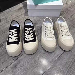 学院风休闲百搭运动板鞋 断码 女大头帆布鞋 增高厚底小白鞋 清仓