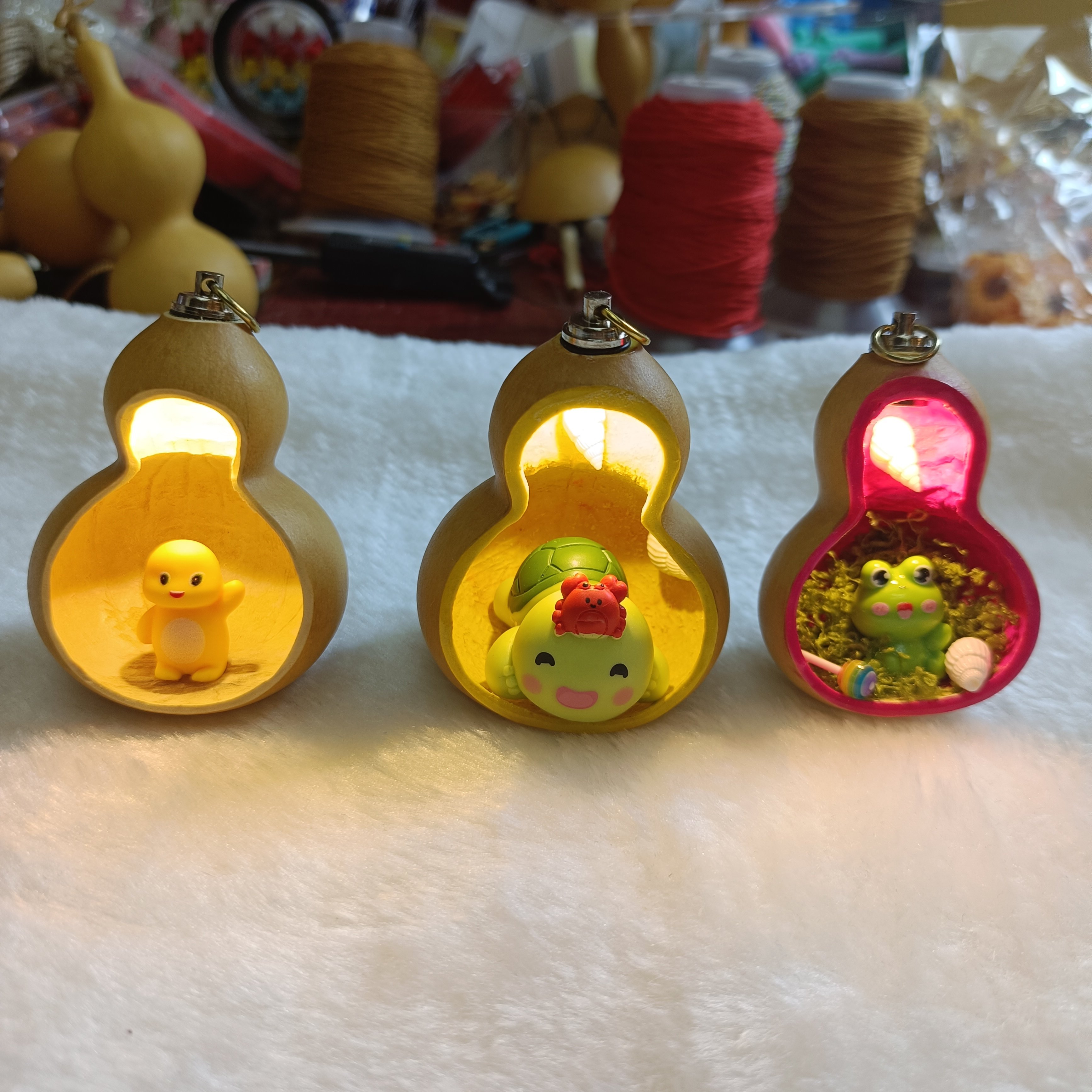 天然葫芦灯摆件挂饰葫芦小夜灯福禄新年礼物工艺品家居装饰品