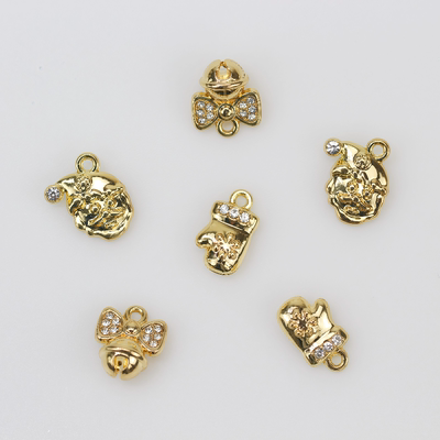 跨境圣诞系列合金吊坠圣诞老人雪人圣诞树diy手链项链饰品配件