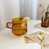 Warm sun Japanese Retro Amber Pumpkin Heat Glass Mug Water cup Latte cup Mug glass