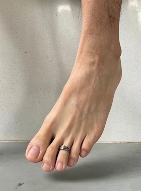 小众复古树叶雕花开口脚戒同志街拍个性可调节脚趾关节戒脚控配饰