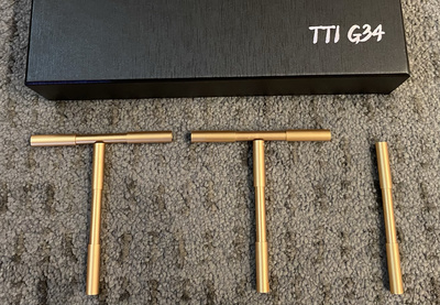 上新金伯G34TTI G17电动手动金色限量版可调7075 T6铝合金旗杆