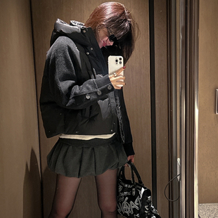 2025冬Ville羊毛拼接鸭绒 官网直邮 连帽外套 韩国进口 Partysu