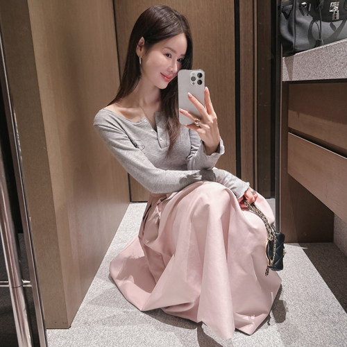 Partysu 韩国进口 官网直邮 冬季 Pin 翻领利领羊毛 T 恤