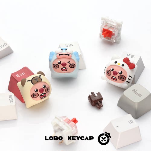 LOOPY键帽小丑鱼键帽凯蒂猫键帽卡皮巴拉机械键盘个性键帽