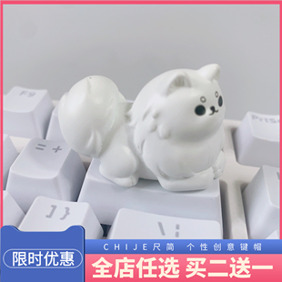 个性删除键键帽可爱波斯猫咪装饰十字轴增补创意机械键盘键帽单个