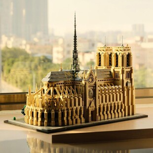 巴黎圣母院中世纪大教堂大型街景建筑模型男孩子拼装玩具中国积木