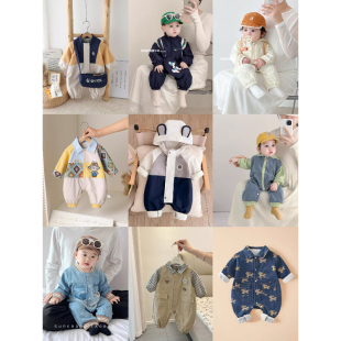 701 790婴幼儿春秋连体衣男女宝宝外出服组合链接