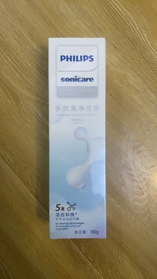 飞利浦多效高净小白管牙膏DIS780洁净温和清新口气含氟90g去牙渍