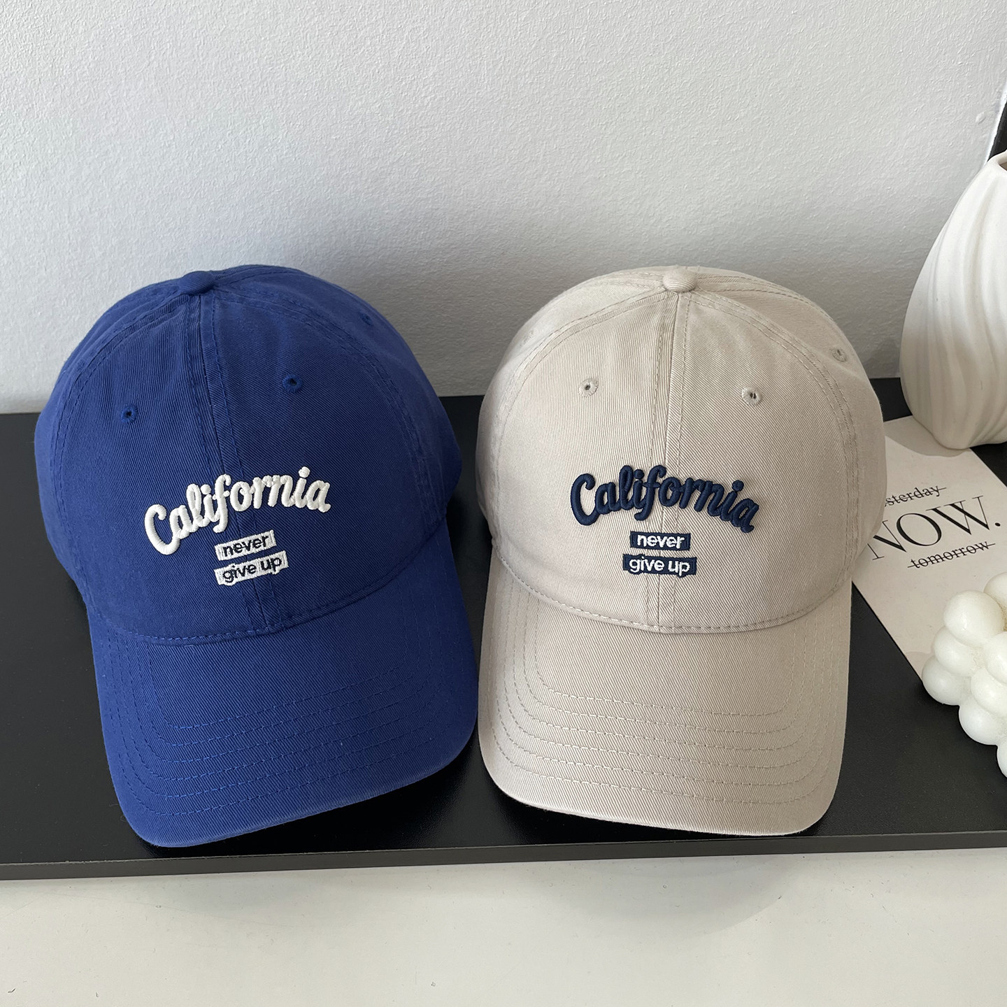 Califor美式字母刺绣软顶棒球帽男女款时尚休闲百搭显瘦鸭舌帽