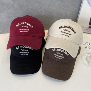时尚 韩版 休闲潮流软顶鸭舌帽显瘦 棒球帽男女同款 BE.字母刺绣时尚