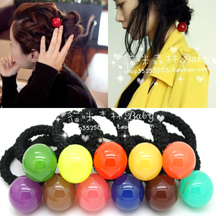 韩国饰品Aznavour正品头饰发饰糖果色果冻大球发圈发绳皮筋头绳