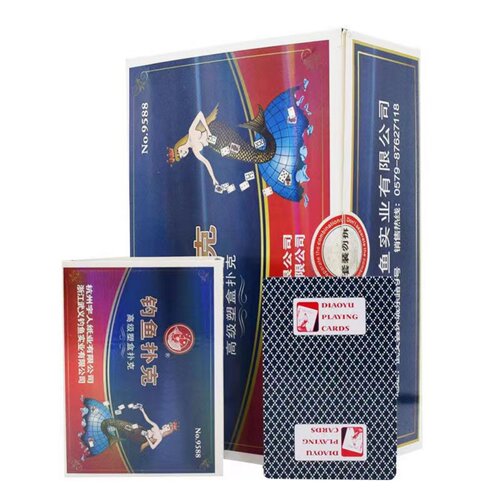 钓鱼扑克牌塑料盒装纸牌