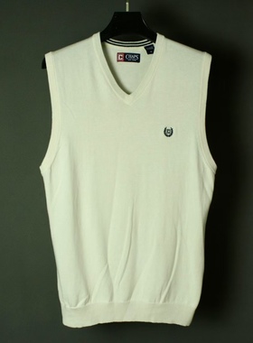 仰泳商店 CHAPS 针织刺绣休闲v领背心复古vintage古着