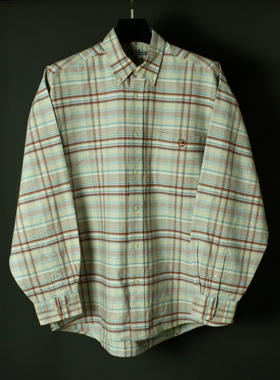 仰泳商店 Duck Head 条纹鸭子刺绣长袖工作衬衫耐磨vintage古着