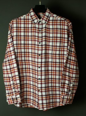 仰泳商店 John Bartlett 格纹复古工作衬衫vintage古着