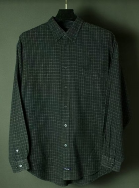 仰泳商店 STRUCTURE 经典纯棉格子衬衫秋冬vintage古着