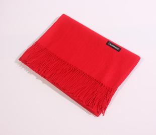 人手N条外贸欧美单 女款亲肤保暖CASHMERE仿羊绒围巾，中国红