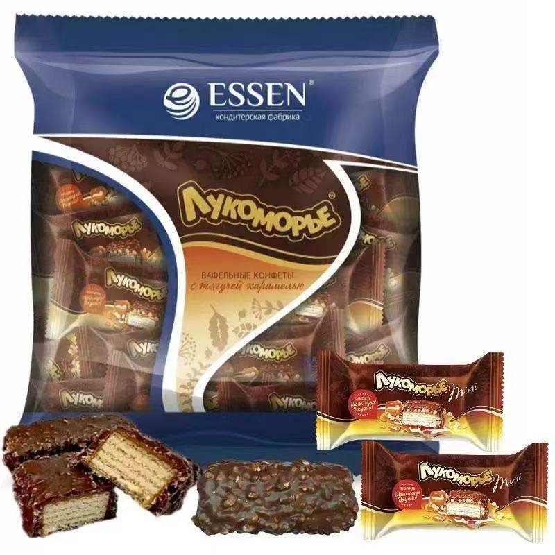 俄罗斯进口糖果威化软糖夹心巧克力糖喜糖年货