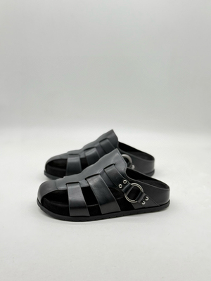 原单几十双 意大利轻奢 A正SH  优质牛皮 好质感 包头勃肯拖 女