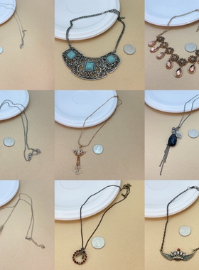 孤品欧美老货出口复古中古Vintage皇冠流苏项链默认微瑕