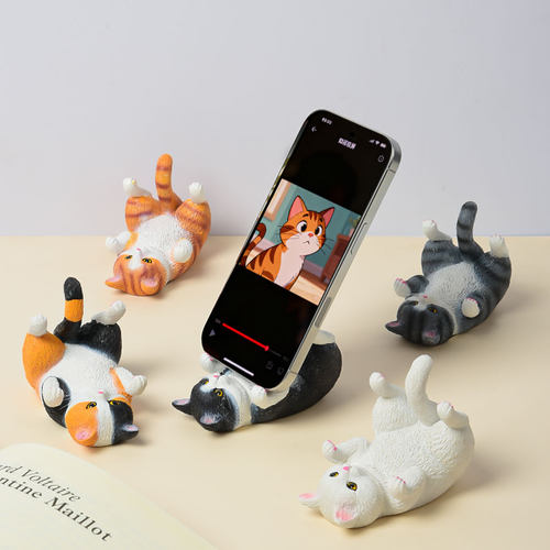 可爱猫儿手机架卡通萌宠生日礼物