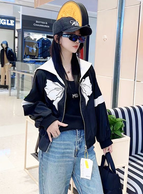 欧洲站2026春夏新款休闲甜美蝴蝶结披肩领韩版夹克外套女