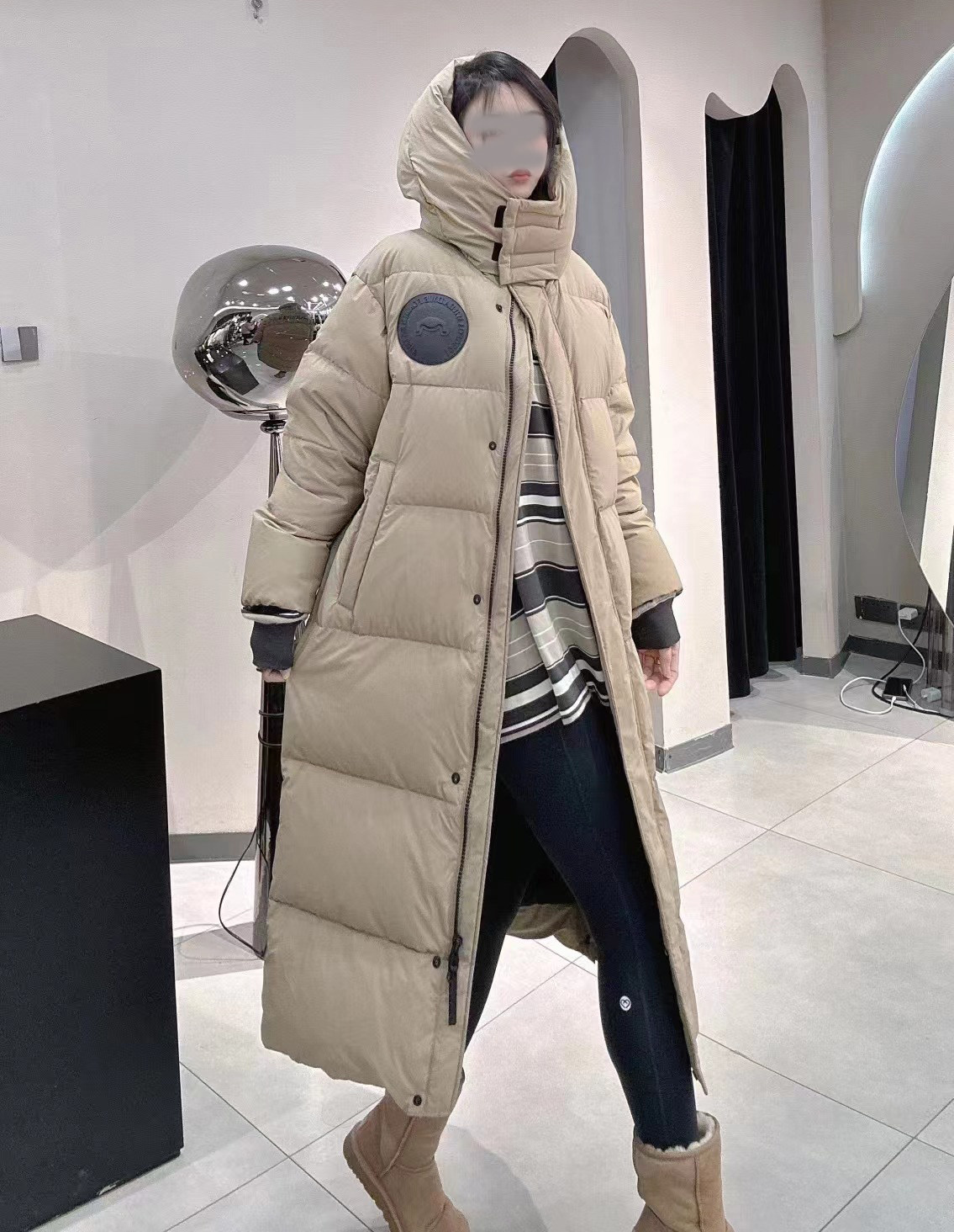 欧洲站2025冬新款休闲宽松加厚连帽中长款过膝白鸭绒羽绒服女,女装/女士精品,羽绒服,淘宝优惠券,粉丝福利购,淘宝优惠卷