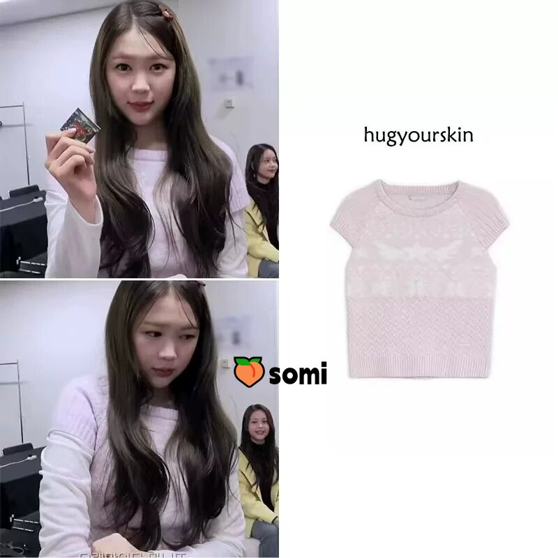 somi家直邮~韩国hugyourskin金主恩同款短袖毛衣针织T恤26春款6