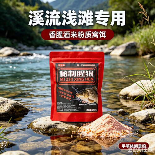 秘制香腥酒米饵料野钓溪流浅滩专用留鱼久野钓黑坑垂钓饵料