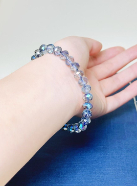 透明水晶珠手链时尚通透串珠手环简约甜美气质女同学聚会礼物