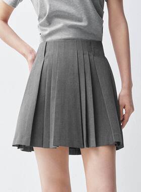 商场同款2026春新款女装学院风高腰显瘦A字百褶半身短裙A3GEG2126