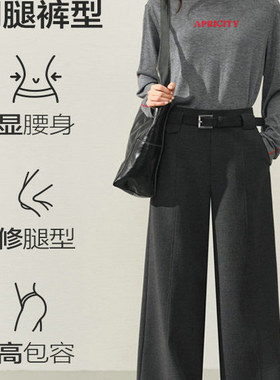 【商场同款】2025冬季新款四面弹直筒休闲西装裤女纯色 A1GBF4154