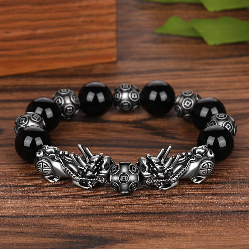 天然黑曜石轻奢小众手串